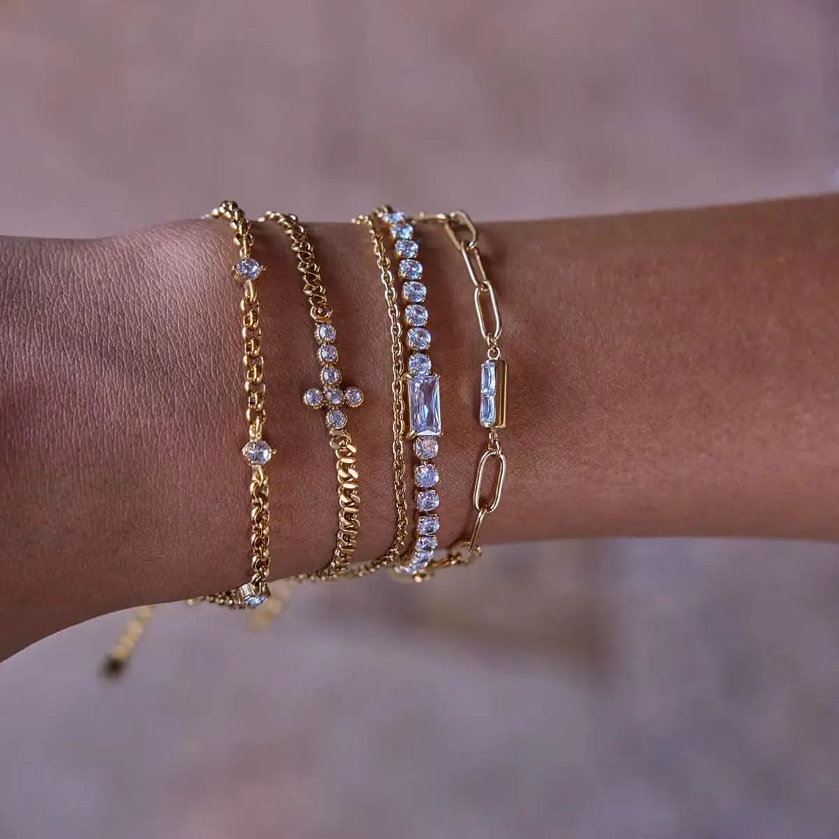 Crystal Cross Bracelet