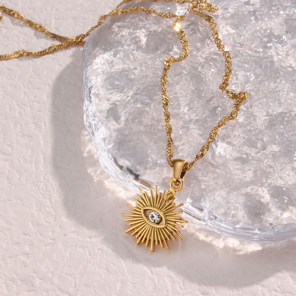 Evil Eye Sun Necklace