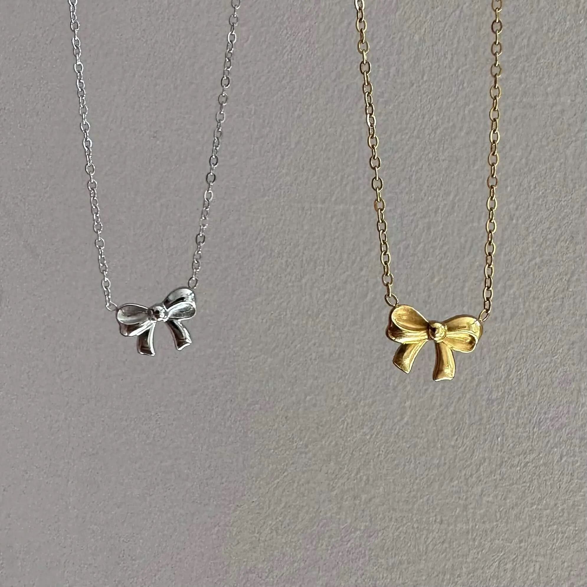 Delicate Bow Tie Necklace
