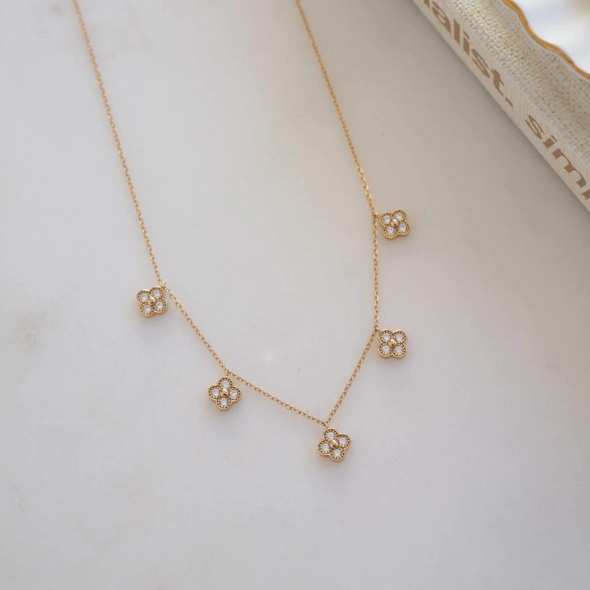Four Leaf Clover Charm Necklace