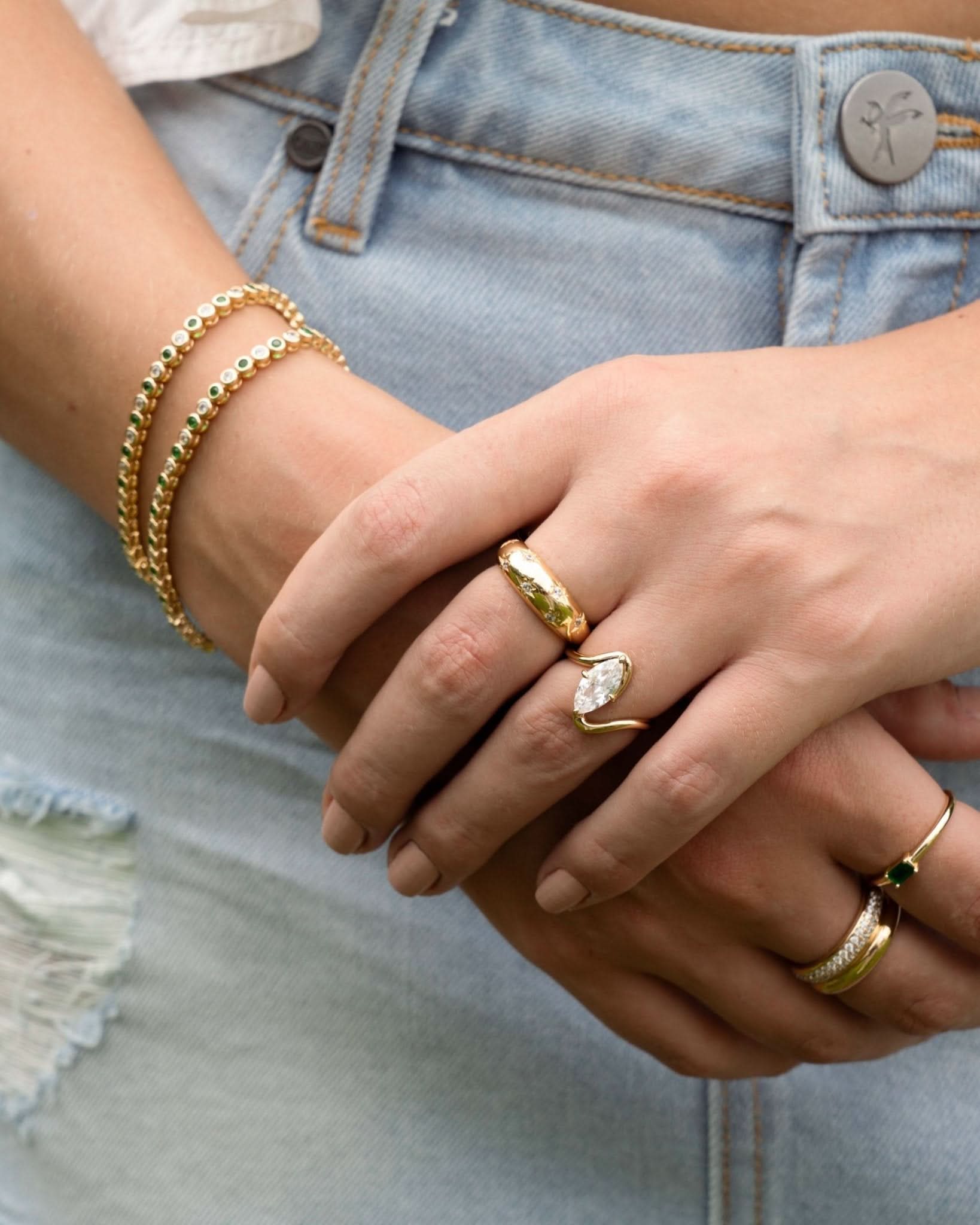 Marquise Swirl Ring