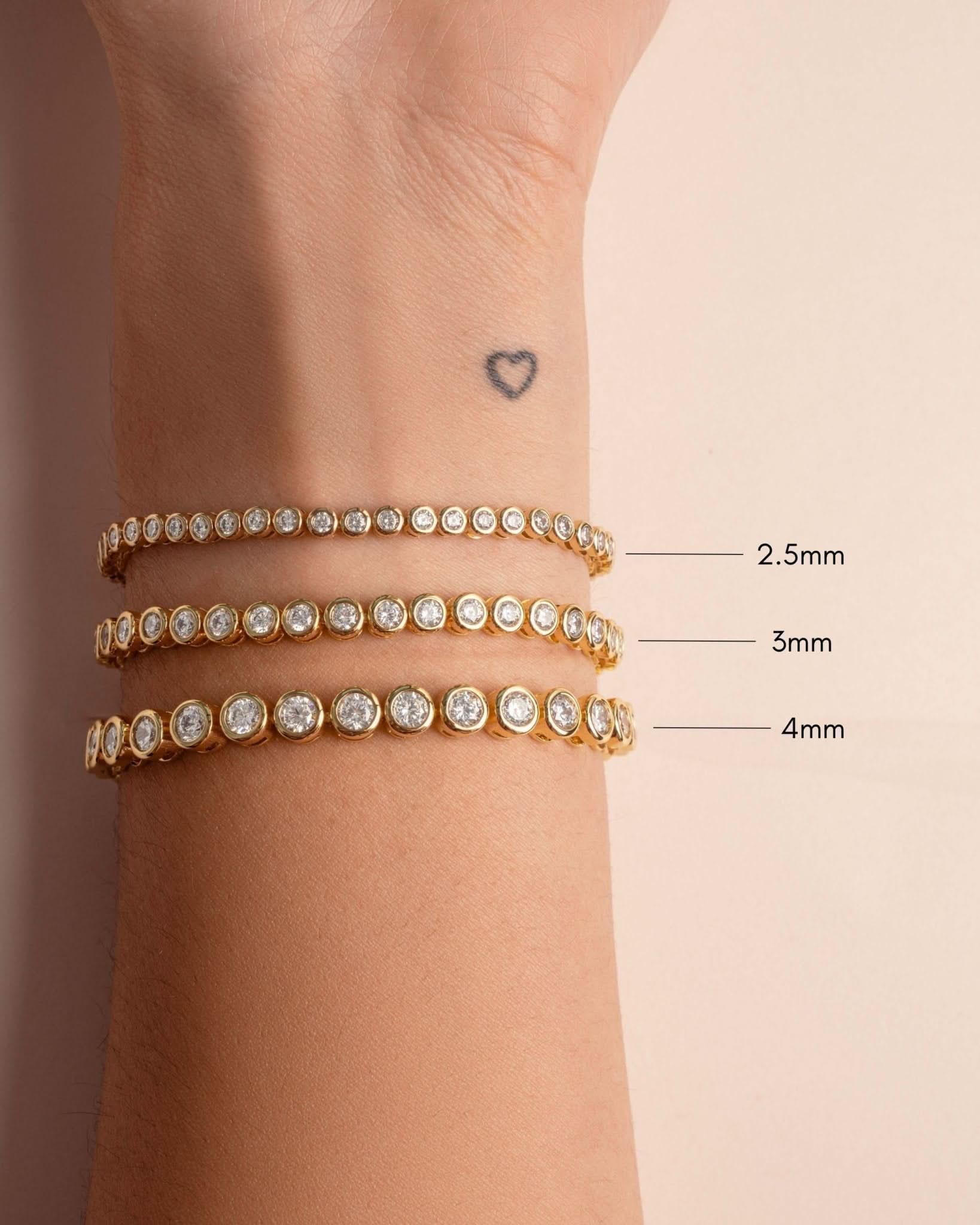 Mini Round Bezel Tennis Bracelet