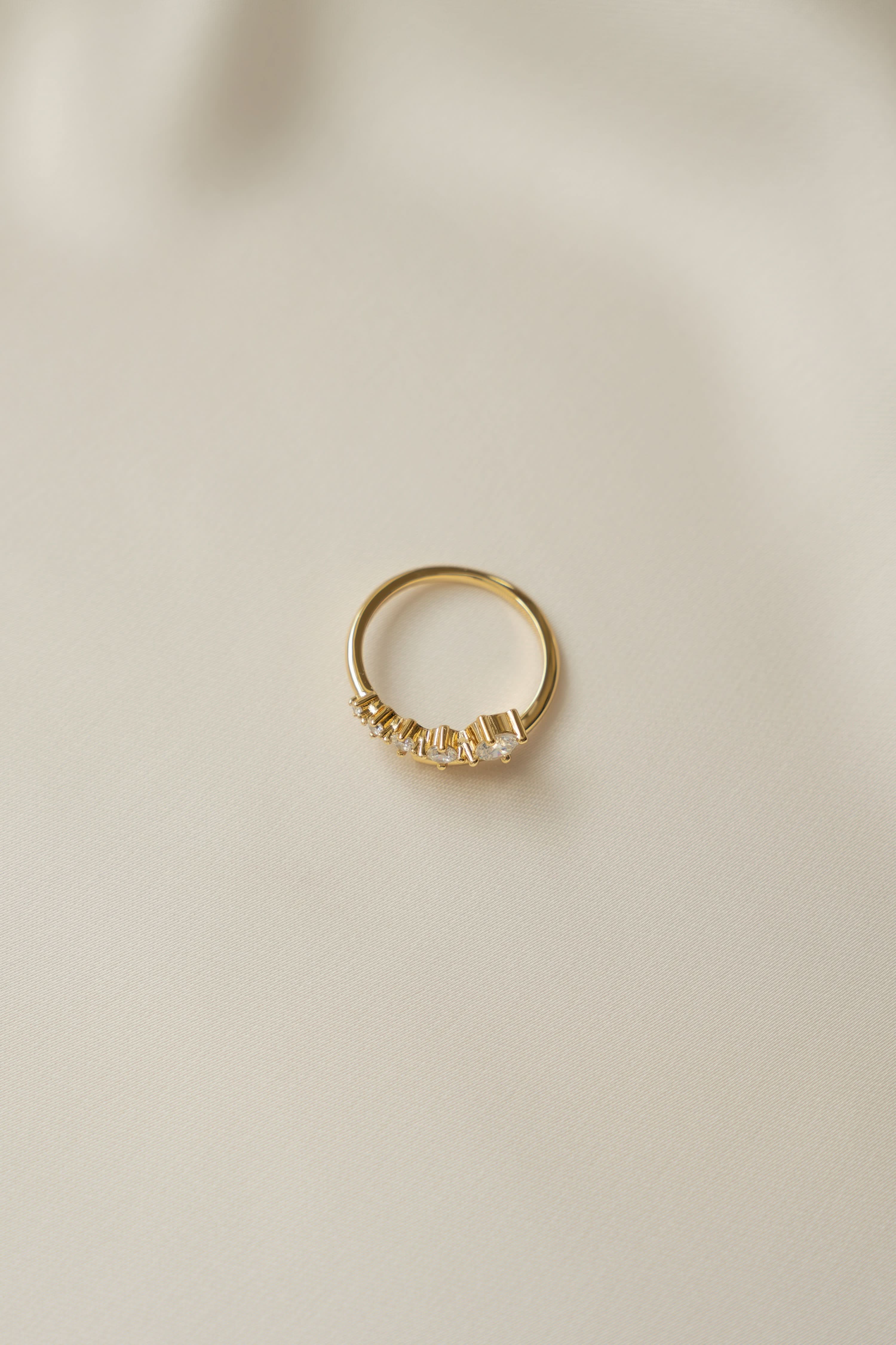 Diamond Bypass Ring