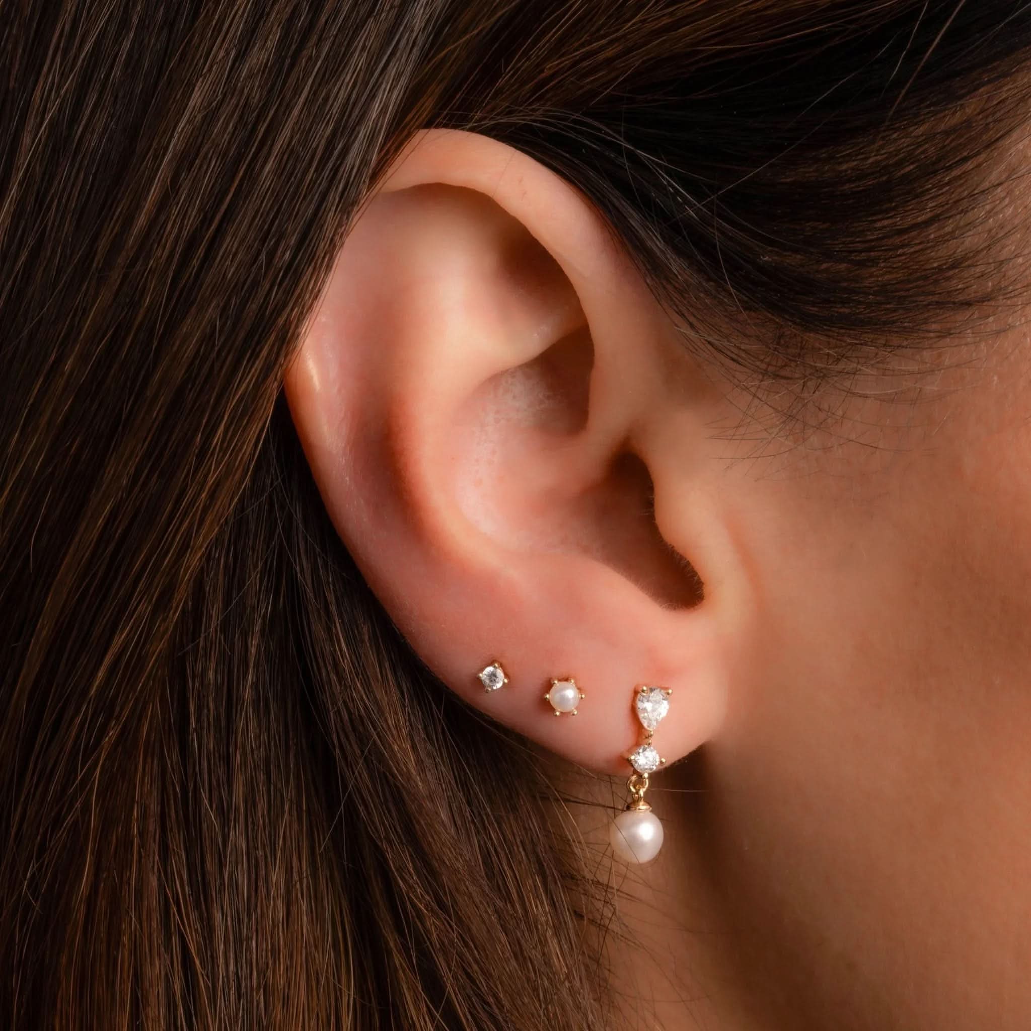 Small Pearl Drop Earrings