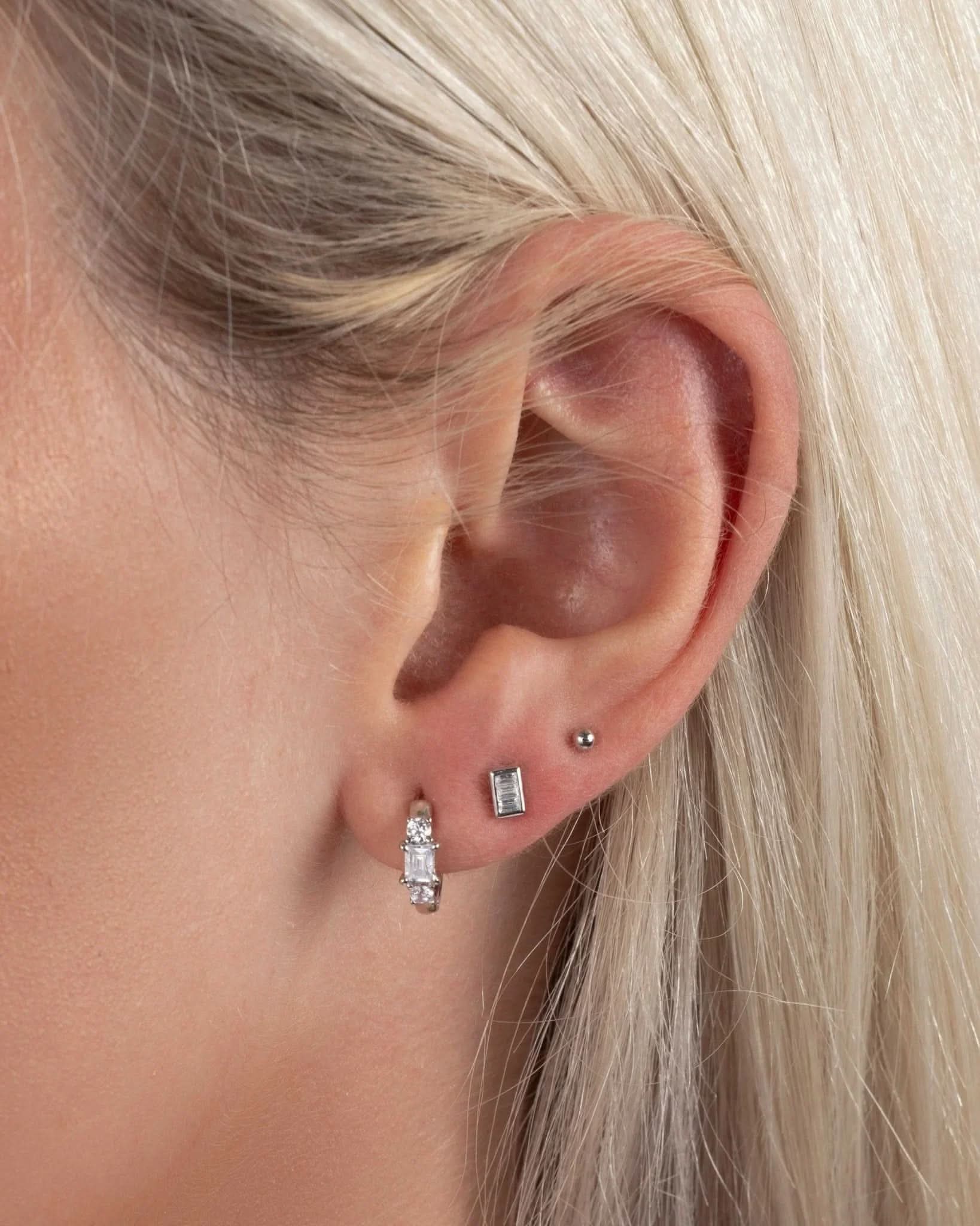 Tiny Baguette Studs