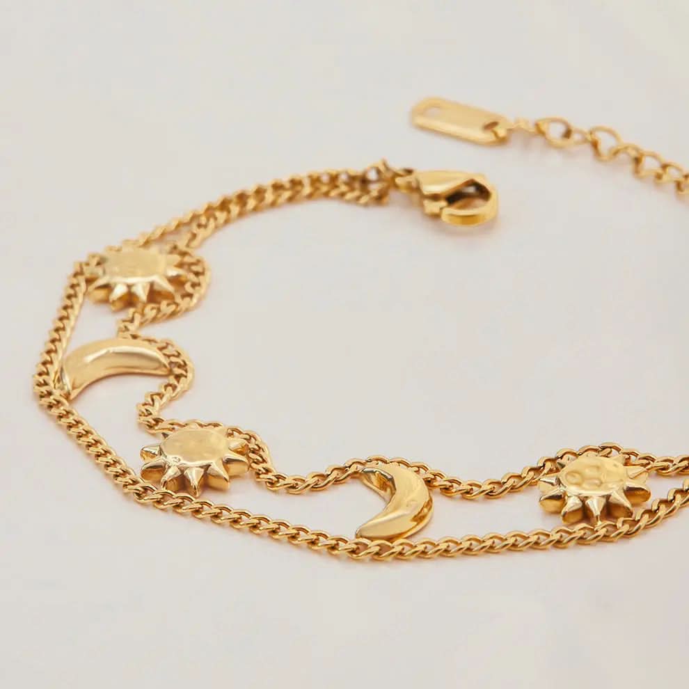 Double Sun And Moon Bracelet