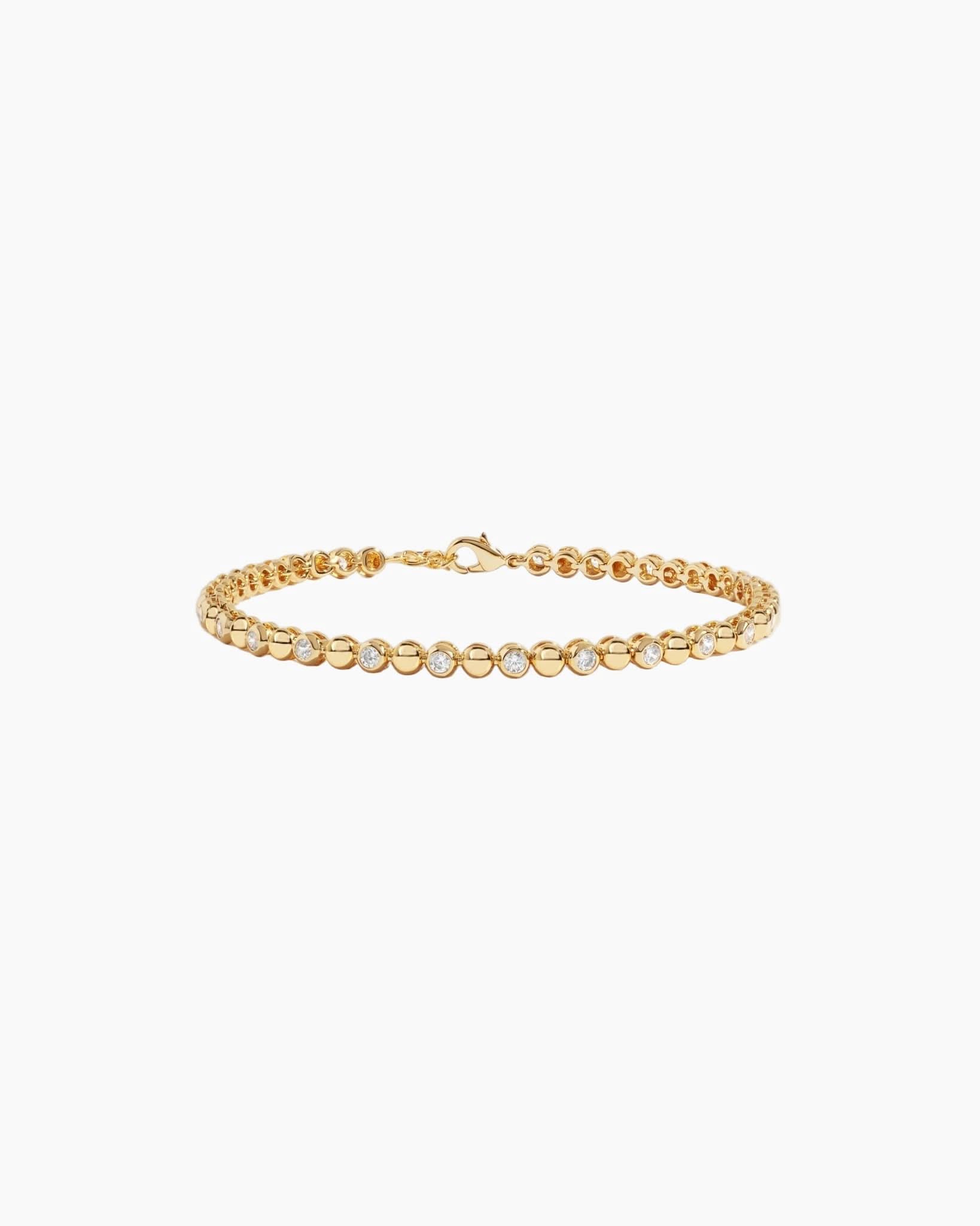 Bead & Bezel Tennis Bracelet