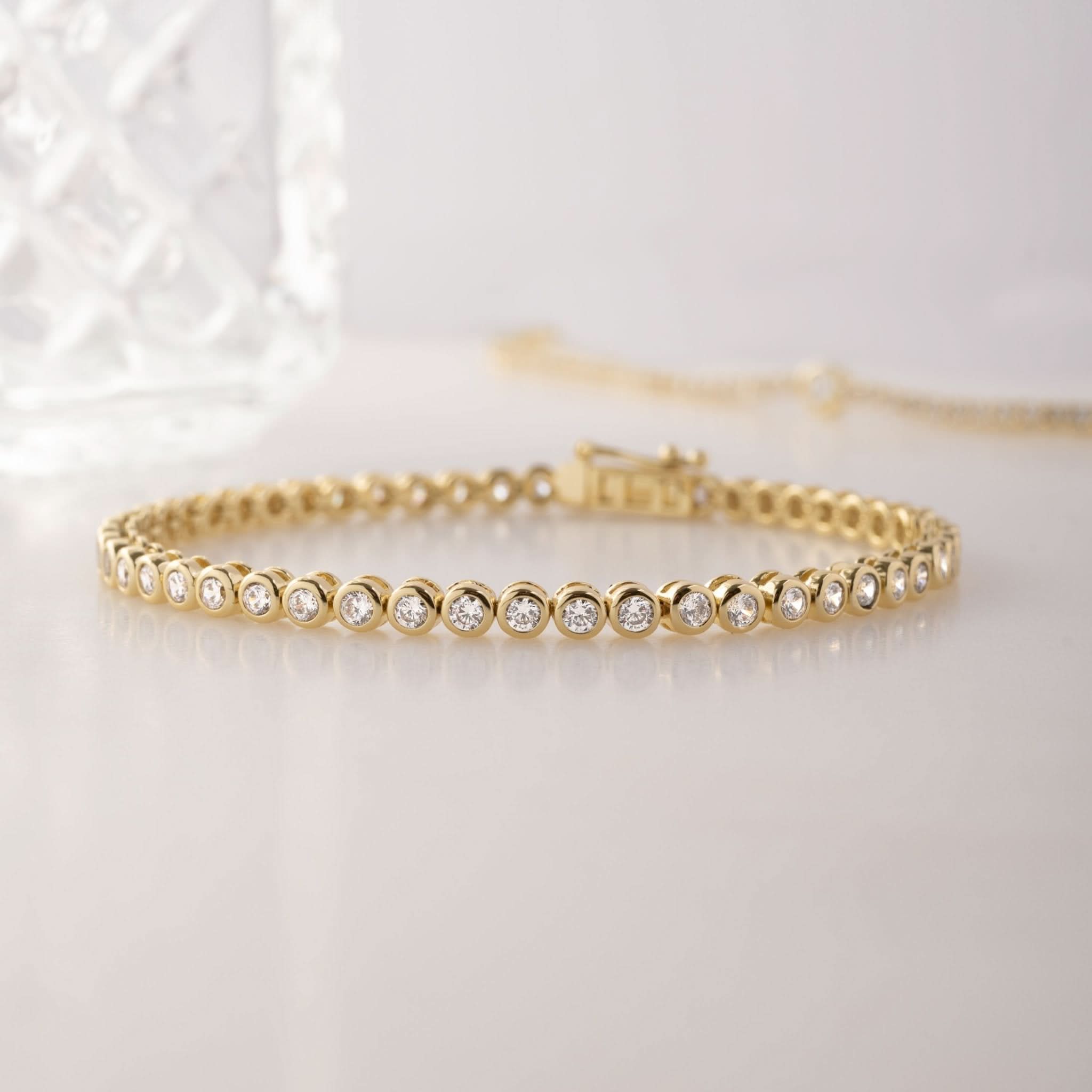 Mini Round Bezel Tennis Bracelet