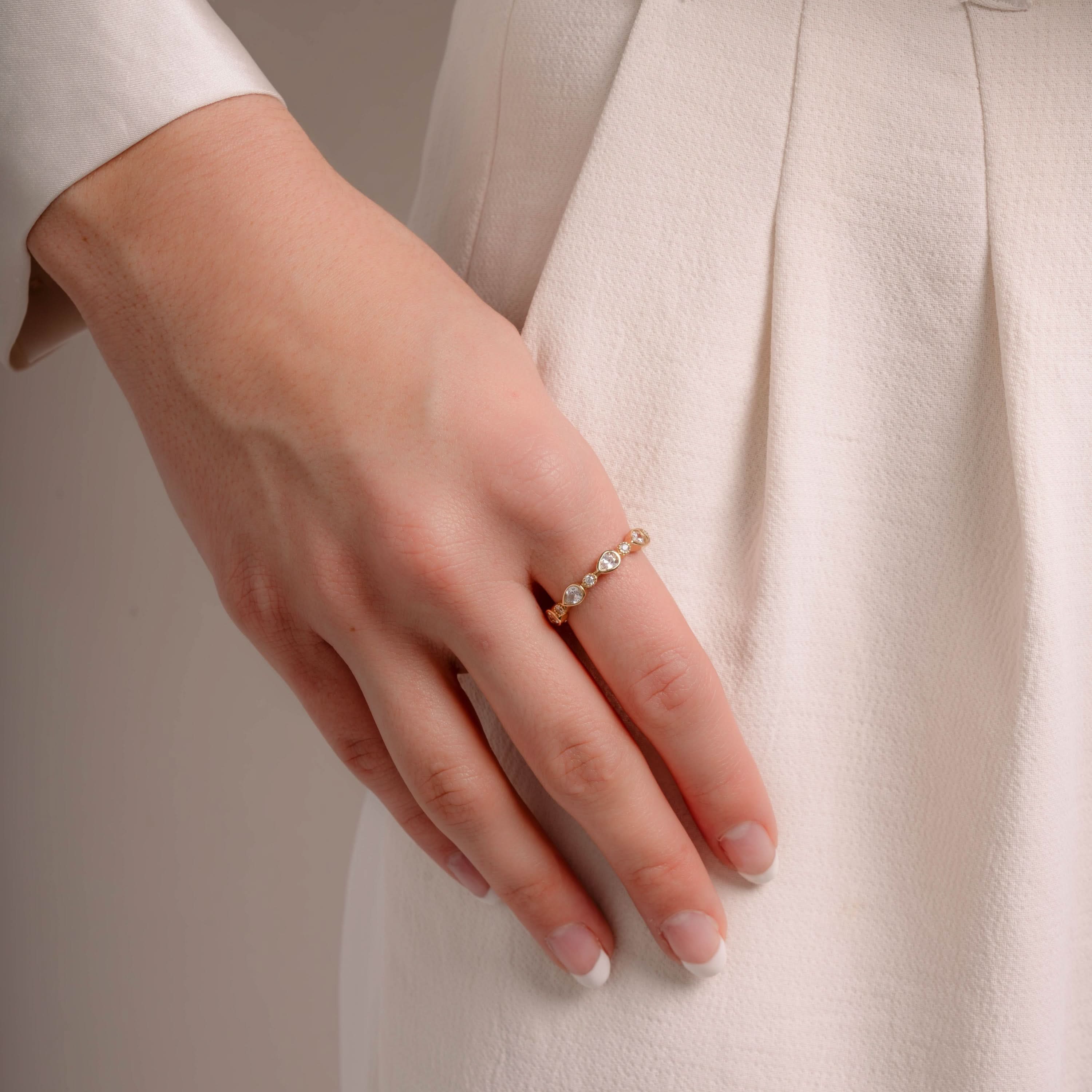 Pear Stacking Ring