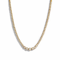Gradient Bezel Tennis Necklace