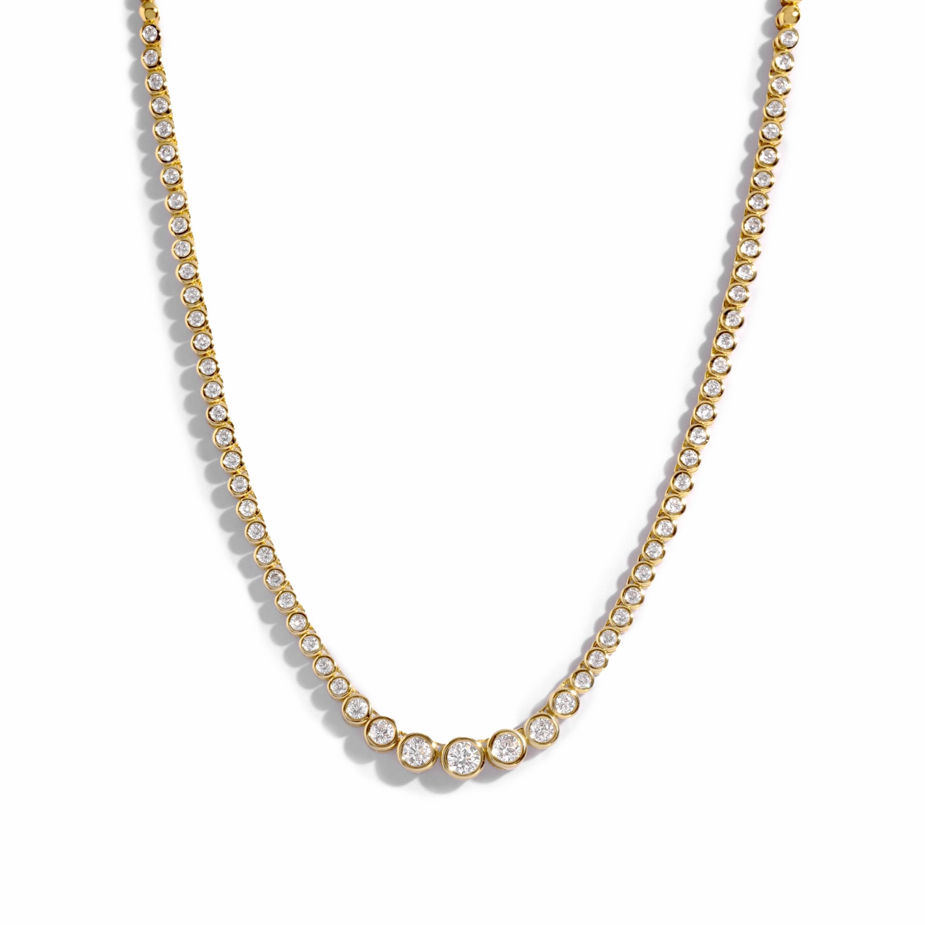 Gradient Bezel Tennis Necklace