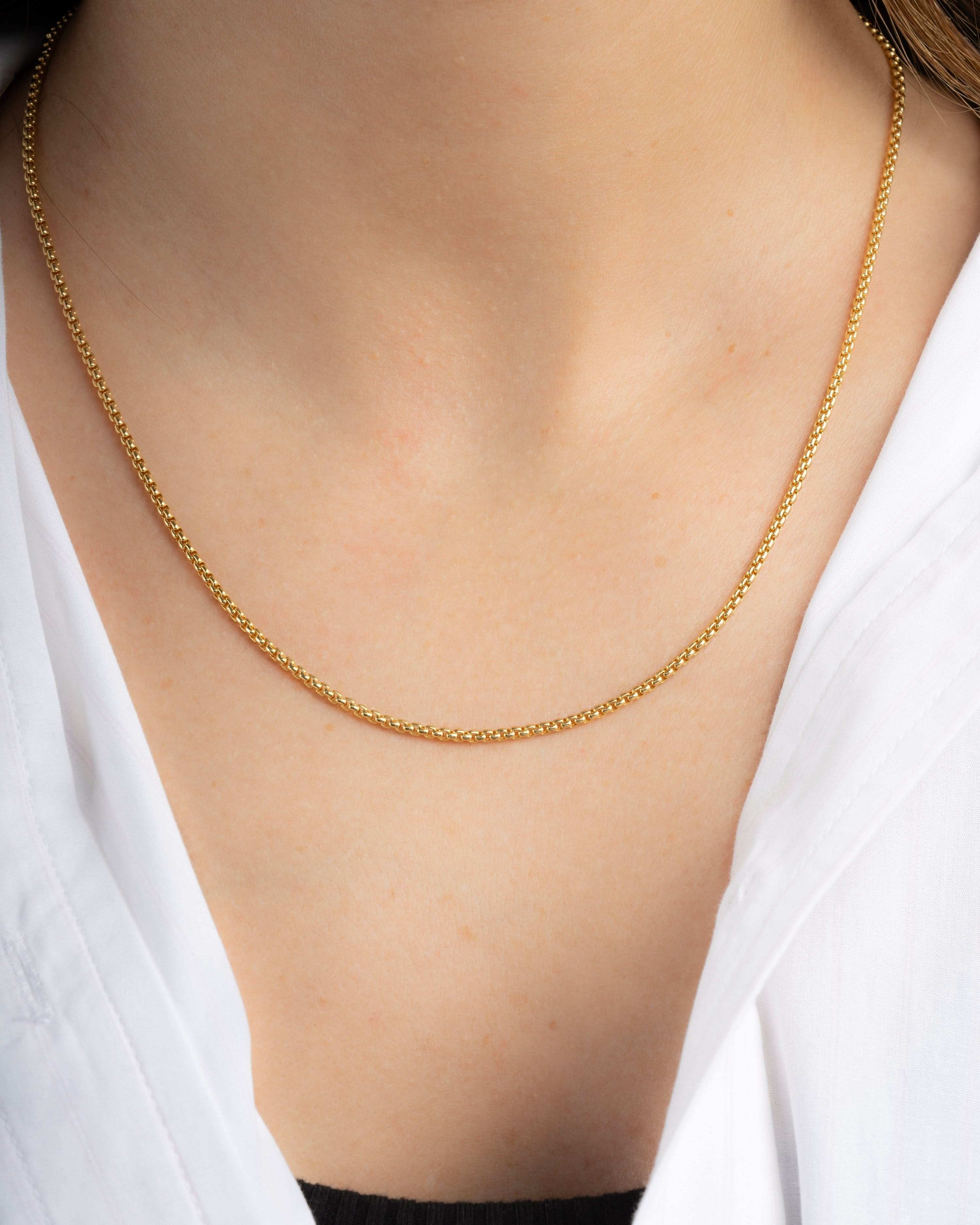 Rounded Box Chain Necklace