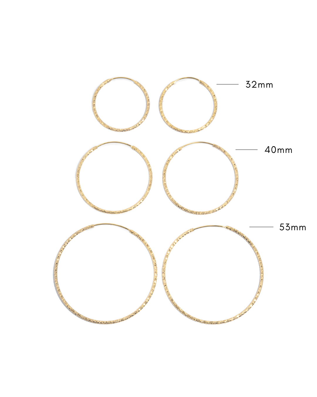 Diamond Cut Hoops