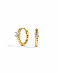 Spiral Huggie Hoops