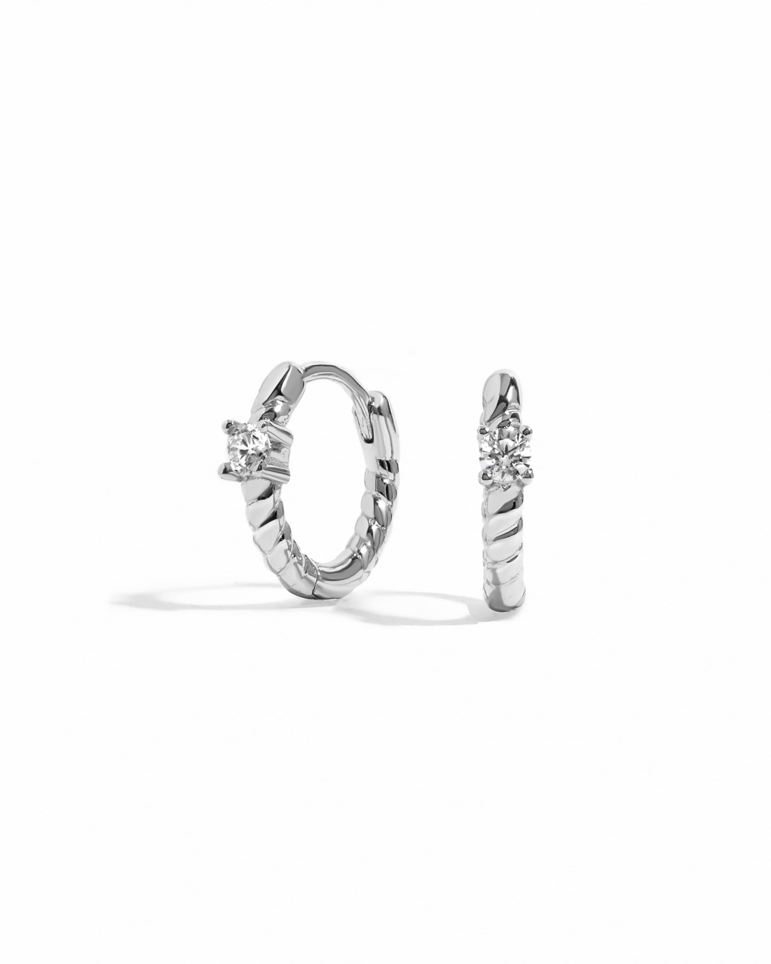 Spiral Huggie Hoops